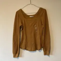 UNIQLO ブラウン 長袖 Tシャツ M マメクロ