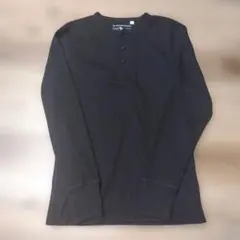 AVIREX 白 ヘンリーネック サーマル長袖Tシャツ