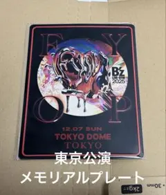 B'z FYOP メモリアルプレート 東京ドーム ステッカー 12/6と12/7 B'z FYOP