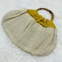 【美品】幡イノウエ　バンイノウエ　和装用バッグ ハンドバッグ　竹ハンドル　竹