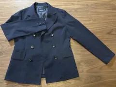 【美品】EASTBOY 9号ネイビー テーラードジャケット ダブルボタン