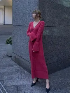 美品✨AMAIL Pokky lib knit cardigan グレー F