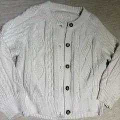 GU アイボリー ニットカーディガン