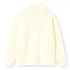 GU ジーユー ハイネックニットセーター オフホワイト Sサイズ