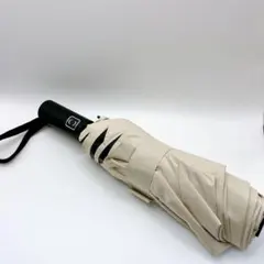 折りたたみ傘　自動開閉　UVカット　遮光率100% 晴雨兼用　ベージュ　傘骨８本