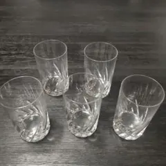 カットガラス　ウイスキータンブラー7客