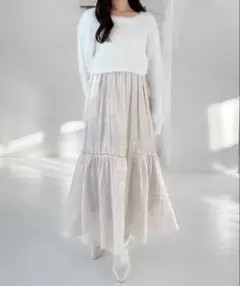 Heather シャギーオフショル2Pワンピース 新品未使用