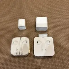 Apple純正有線イヤホンと充電器セット