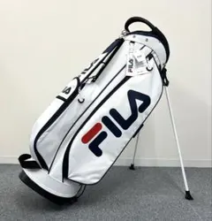 FILA ゴルフキャディバッグ ブラック/ホワイト　中古　美品 FILA ゴルフキャディバッグ ブラック/ホワイト 中古 美品 FILA