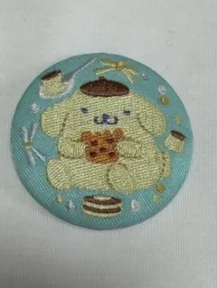 サンリオキャラクターズ 刺繍缶バッジ付きビスケット2 ポムポムプリン