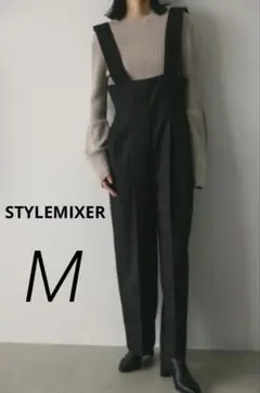 【タグ付き新品未使用】スタイルミキサー　サロペット　黒　M STYLEMIXER（スタイルミキサー） サロペット オーバーオール スクエア