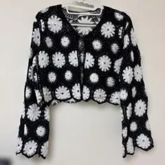 PAGEBOY バイカラークロシェライクカーディガンのサムネイル