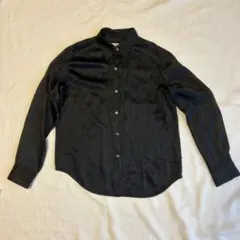 DKNY CITY シルク100% 長袖シャツ ブラック サイズ10のサムネイル