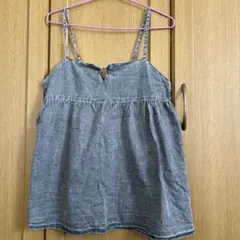 グレー キャミソール M 綿100%