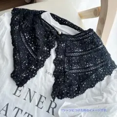 ふ*わ様 黒いレース　つけ襟