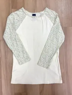GAP 花柄 ラグラン 七分袖 カットソー イエロー　M 1990年代当時品