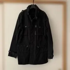 ROUSHATTE ブラック ミリタリージャケット LL