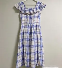 Chesty チェスティ ギンガムチェック柄 バックリボン キャミワンピース