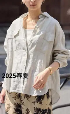 フレームワーク FRAMeWORK LINEN WORK シャツ2025春夏