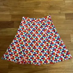 【クリーニング済】Kate Spade 幾何学模様 フレアスカート