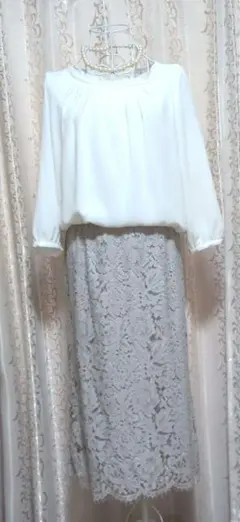 入学式ママ11号☆ブラウス＆新品スカートセット☆