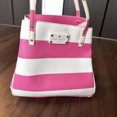 ケイトスペード　ボーダー　ピンク　バッグ kate spadeのサムネイル
