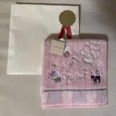 JILL STUART ジルスチュアート ハンカチ タオル　ピンク　猫
