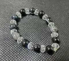 天眼石と水晶のブレスレット