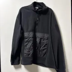 H&M ブラック ハーフジップ フリースジャケット US XXL