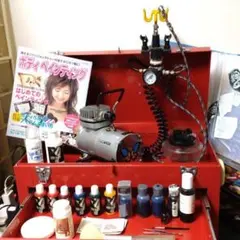 卒業式や舞台・コスプレに！ボディーペイント・エアブラシ＆コンプレッサーセット一式