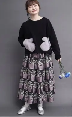 peu pres - peupres シトロンジャガードスカートの通販 by \ プロフ  