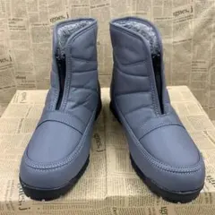 新品★メンズ★Mサイズ★裏ボア Fレザーショートブーツ 灰色 1390