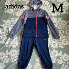 adidas フード付き　ジャージ　セットアップ　M