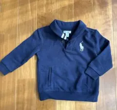 【美品】PoloRalphLaurenラルフローレン24M90cm紺トレーナー