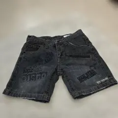 レディースショートパンツダメージブラックデニムハーフパンツ