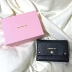 SamanthaVega がま口 三つ折り財布 ブラック 箱付き 美品【希少】