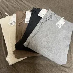 UNIQLO ウォッシャブルニット リブパンツ（丈長め）4色セット