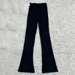 ✨新品タグ付き　KOBE LETTUCE サイドスリットフレアリブパンツ　黒