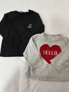 【2枚セット】長袖Tシャツ　80