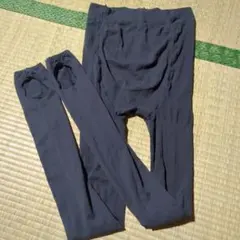 マタニティ　グレー　トレンカ　タイツ　ATSUGI