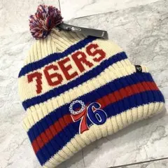 タグ付き 未使用品 NBA 76ers ニット帽 ビーニー ボンボン