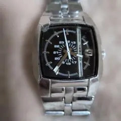 ディーゼルクォーツ腕時計 ステンレススチール ブラック