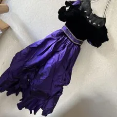 スカートふわふわドレスベロア　ピアノ発表会に！