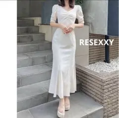 RESEXXY バックオープンマーメイドワンピース アイボリー ワンピース