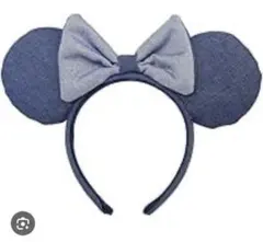 ディズニー ミッキー ミニー 耳デニムカチューシャ