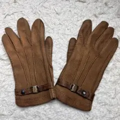 Salvatore Ferragamo フェラガモ レザー グローブ カシミヤのサムネイル
