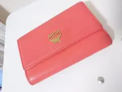 MCM コーラルピンク 三つ折り財布のサムネイル
