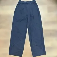 UNIQLO タックワイドパンツ　標準丈　S ブラック