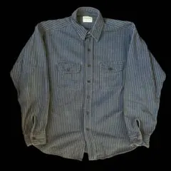 80s 90s five brother 青黒 ギンガム ヘビネル ネルシャツ