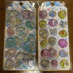 匿名配送　正規品あわわちゃん ウォーターインシール プチキャラ クローバー 2点